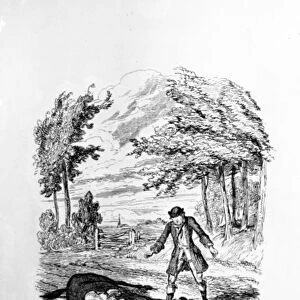 Death of Black Bess, illustration from Rookwood by William Harrison Ainsworth