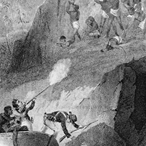 The Death of Mungo Park, 1806 (engraving)