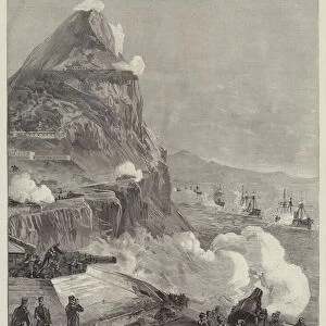 The Defence of Gibraltar, Combined Naval and Military Operations, 13 March (engraving)