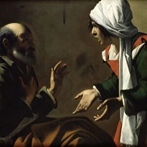 The Denial of St. Peter (oil on canvas)