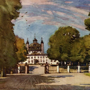 Denmark: Fredensborg Palace (colour litho)