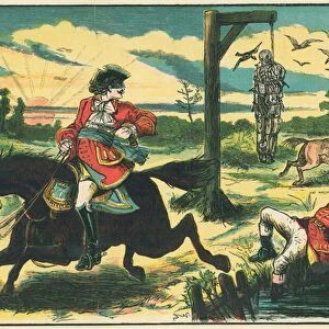 Dick Turpin shoots Pooly, the thief-taker, on Hounslow Heath