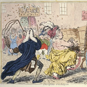 Discipline A La Kenyon, March 25th 1797 (hand-coloured etching)