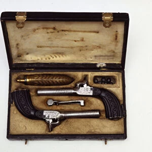 Duel set composed of pistols Mazzagatti 19th century