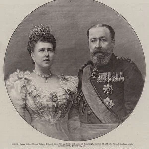 The Duke and Duchess of Saxe-Coburg-Gotha, who celebrated their Silver Wedding on Monday (engraving)