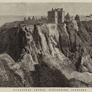 Dunnottar Castle, Kincardine, Scotland (engraving)