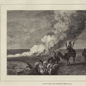 A Dust Storm on the Steppes of Central Asia (engraving)