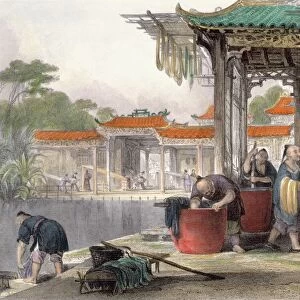 Dyeing and Winding Silk, from China in a Series of Views