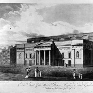 East Front of the New Theatre Royal, Covent Garden, engraved by Richard Reeve, 1809