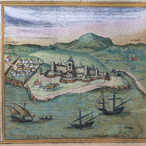 Elmina from Civitates Orbis Terrarum, c. 1572 (coloured engraving)