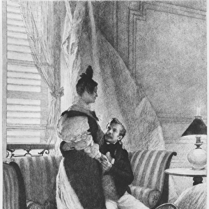 Emma Bovary and Rodolphe, illustration from Madame Bovary