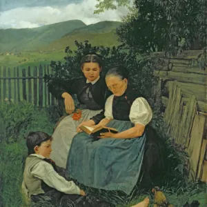 The End of the Day, 1868 (oil on canvas)