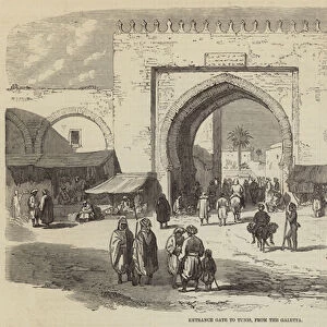 Entrance Gate to Tunis, from the Galetta (engraving)