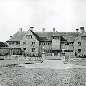 The entrance front from the north, Mounton House, from The English Manor House (b/w photo)