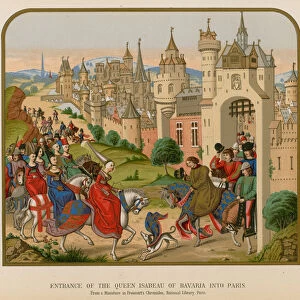 Entrance of the Queen Isabeau of Bavaria into Paris (chromolitho)