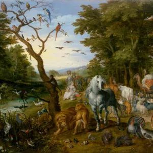 The Entry of the Animals into Noahs Ark, 1613 (oil on panel)