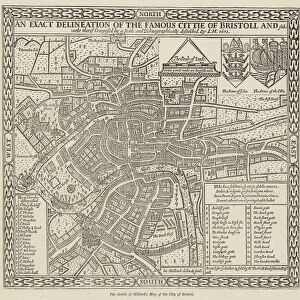 Facsimile of Millerds Map of the City of Bristol (engraving)