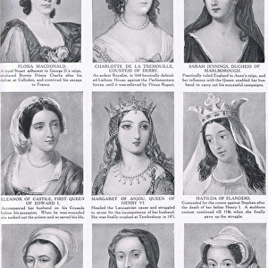 Some Famous Women in History, illustration from Hutchinson