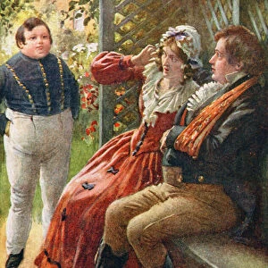 The Fat Boy, illustration for Character Sketches from Dickens compiled by B. W