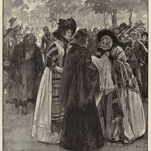 The First Public Appearance of the Queen (litho)