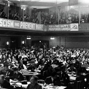 First Session of the Communist National Convention, Manhattan Opera House, 24th June 1936 (b/w photo)
