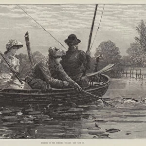 Fishing on the Norfolk Broads (engraving)