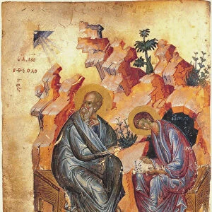 Fol. 157v St. John the Evangelist and Prochorus, Zaraisk Gospel