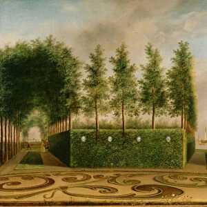 A Formal Garden, 1766 (oil on canvas)