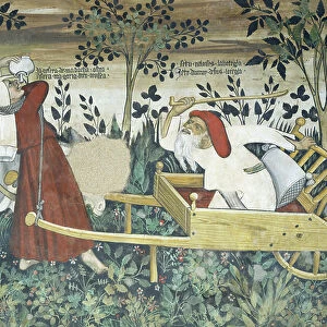 The Fountain of Life, detail of the journey to the fountain, 1418-30 (fresco)
