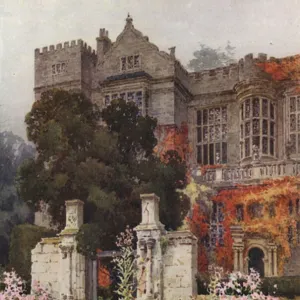 Fountains Hall (colour litho)