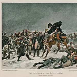 The fourteenth of the line at Eylau (colour litho)