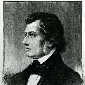 Frederic Chopin (1810-49) (engraving)