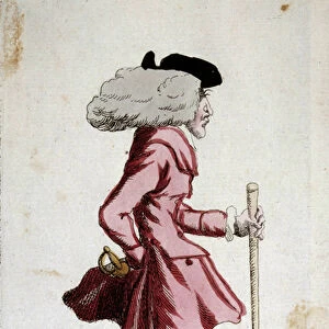 French Revolution: royalist cartoon about the Jacobins at the time of the split of