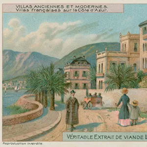 French Villas on the Cote D Azur (chromolitho)