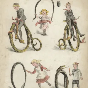 Snakes Mounted Art Print Collection: Hoop Snake