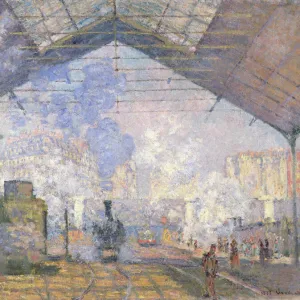 The Gare St. Lazare, 1877 (oil on canvas)