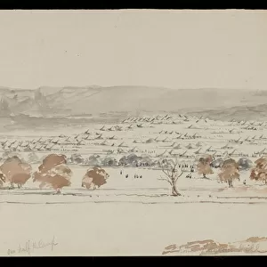 General Sir Hugh Roses Camp at Saugor, 6 February 1858 (drawing)