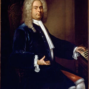George Frederick Handel (Georg Friedrich Handel, 1685-1759) German composer. Copy of the painting by Balthasar Denners. Bologna, Civico Museo Bibliografico Musicale