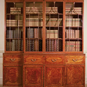 George III breakfront bookcase, late 18th century (rosewood)
