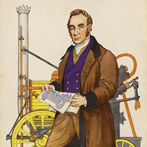 George Stephenson (colour litho)