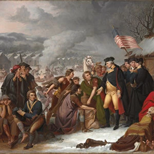 George Washington at Valley Forge, preliminary sketch, 1854 (oil on canvas)