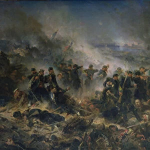 The Gervais Battery at the Siege of Sebastopol, 18th June 1855 (oil on canvas)