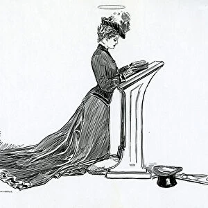 A Gibson Girl, 1903 (litho)