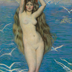 Girl with Gulls, c. 1920 (oil on board)