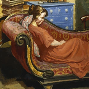 Girl Resting on a Chaise Longue, 1922 (oil on canvas)