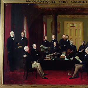 Gladstones First Cabinet, 1868 (oil on canvas)