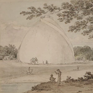 The Gola at Patna, 1793 (Pencil, Watercolour)