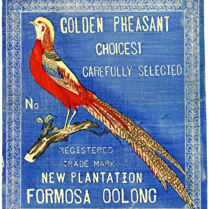 Golden Pheasant Choicest Carefully Select, No. Registered Trade Mark New Plantation