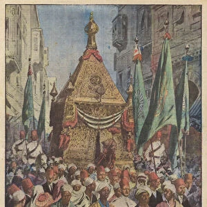 The great summer solemnity of the Muslims, in Cairo (colour litho)