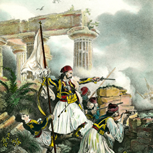 Greek Independence War against the Ottoman Empire: the banner rises to Salona by